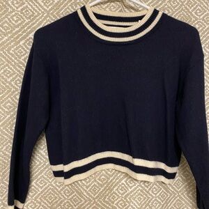 Sandro Paris Cashmere cropped long-sleeved top